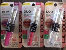 3 Lip Duos - Gloss and Lipstick - Vibe, Flushed, Clarity colors - $7.72