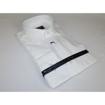 Men 100% Cotton Shirt Manschett Quesste Turkey Slim Fit 6047-01 White Fancy image 5
