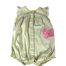 Carters Size 18M Lime Green Pink Crab One Piece Romper - £6.34 GBP