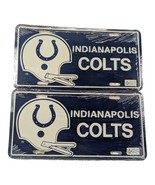 Pair Of Vintage Indianapolis Colts Metal License Plate New Licensed NFL ... - $34.99