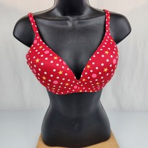 Body by Victoria IPEX Size 34D Red Polka Dot Lined No Wire Bra Victorias... - $12.86
