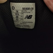 Mens New Balance MX608V3B Size 14 D Shoes Black 608 v3 - £63.24 GBP
