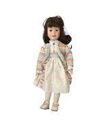 Vintage Designs by Yoko 18” Porcelain Doll Pastel Rainbow Dress Lace Soc... - $28.80