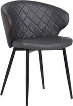 Armen Living&#39;S Ava Contemporary Faux Leather Dining Room Kitchen Accent Chair, - £118.24 GBP