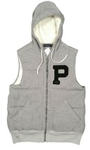 NEW Polo Ralph Lauren Puffer Vest!  Gray  Big Varsity Style P  Hood  Slim Fit - £159.83 GBP