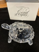 Cristal d’Arques Large 7”X5” Lead Crystal Tortoise Turtle France - £27.06 GBP