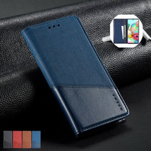 For Samsung S23 Ultra A51 A71 A90 5G A30 S10 S9 Flip Leather Wallet canvas Cover - £44.16 GBP