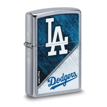 Zippo® MLB®  Los Angeles Dodgers Street Chrome™ Lighter - New Design - £27.48 GBP