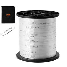 VEVOR Polyester Pull Tape, 1/2" x 528' Mule Tape Flat Rope, 1250 lbf, White - $24.99