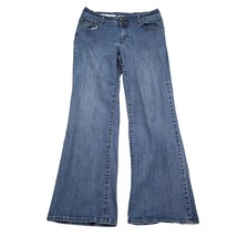 Liz Claiborne Pants Womens 8 Blue Mid Rise Stretch Denim Button Casual Jeans - £22.28 GBP