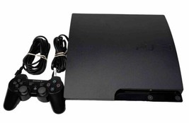 Sony PlayStation 3 Slim PS3 160GB Black CECH-3001A W/ Controller &amp; Cords... - $79.13