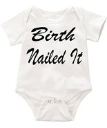 VRW Birth Nailed it Unisex Creeper Romper Birthday Baby Reveal Baby Show... - £11.81 GBP
