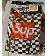 Supreme x Hanes Boxer Boxers Briefs CHECKERED Checker Underwear Black White - $98.01