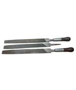 3 Simonds Nucut USA Files 14” Long 2 w/Wood Handles 2-Lathe 1-Mill 2nd V... - $35.01