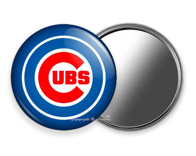CHICAGO CUBS BASEBALL TEAM PURSE POCKET HAND MIRROR MLB SPORT GAME FAN GIFT IDEA