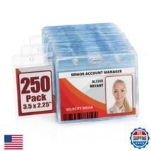 Mifflin Horizontal Zipperless ID Badge Holder 3.5x2.25 Clear Bulk 250 Pack - $50.14