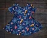 NEW Boutique Baby Girls Seahorse Short Sleeve Blue Dress Size 12-18 Months - $12.99