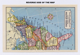 1951 Vintage Miniature Map 6&quot; X 3 3/4&quot; Of Canada Ontario British Columbia Quebec - £12.56 GBP