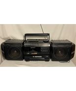SHARP WF-T380 AM FM SW RADIO DUAL CASSETTE SURROUND BOOMBOX X-BASS*See V... - $213.83