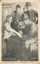 Postcard Vaccinating Recruits At Camp Jackson Columbia S C Wwi Army Pm 1918 K20 - £12.40 GBP