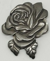 Vintage 1988 Seagull Pewter Canada Rose Flower Lapel Pin Brooche Jewelry... - £19.02 GBP