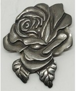 Vintage 1988 Seagull Pewter Canada Rose Flower Lapel Pin Brooche Jewelry... - £18.97 GBP