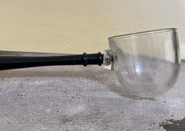 Antique Primitive Glass 1 Cup Ladle Scoop Dipper Wood Handle Apothecary Decor - £25.35 GBP