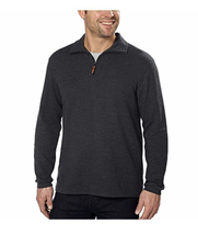 Hudson River Men&#39;s 1/4 Zip Long Sleeve Pullover Coal Marl Sz M - £14.23 GBP