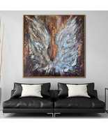 Large Original Abstract Wings Paintings On Canvas Modern Wall Art | ANGE... - £412.35 GBP