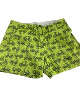 Crown &amp; Ivy Womens Shorts Size 4 Green Black Bicycle Cotton Blend Stretc... - $11.88
