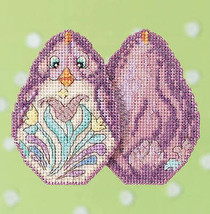 DIY Mill Hill Purple Chick Spring Easter Counted Cross Stitch Kit - $15.95