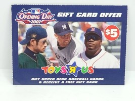 Toys R Us 2007 Tuff Stuff Magazine - Upper Deck Opening Day Baseball Promo Card - £3.93 GBP