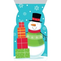 Christmas Snowman and Presents 12 Ct Treat Cello Bags w/ Zipper - £3.40 GBP