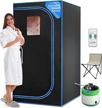 SereneLife SLISAU35BK Portable Steam Home Sauna with Foldable Chair - Black - $134.99