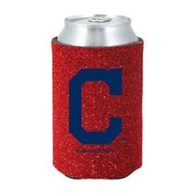 Cleveland Indians MLB Glitter Bling Can Holder Koozie Coozie Baseball - $7.66
