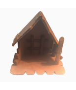 Wooden Creche Stable for Smaller Nativity Set Made In Italy 9.5 Inches Wide - $40.19