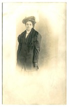 Woman in Big Hat Photo Postcard RPPC c1910 Fair Postal Studio Chicago 3.... - $34.70