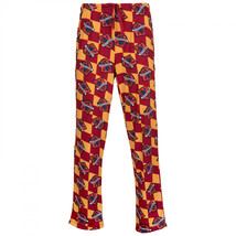 Harry Potter Gryffindor House Crest Checkered Sleep Pants Orange - £14.38 GBP