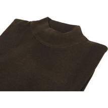 Mock Neck Merinos Wool Sweater PRINCELY From Turkey Soft Knits 1011-00 Brown image 3