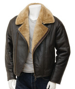 Men's Aviator RAF B3 Ginger Original Sheepskin Leather Bomber Flying Jacket - $143.99 - $179.99