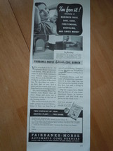 Vintage Fairbanks Morse Automatic Coal Burner Print Magazine Advertiseme... - €3,49 EUR