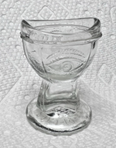 Antique Glass Eye Cup w Eyeball and Lashes Design E-Z Pat Date 1-19-37 2... - $24.26