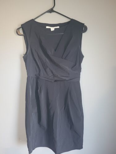 Primary image for Diane Von Furstenberg DVF Black Neeta Crisp Poplin Sleeveless Dress Size 4