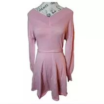NWT Sequin Hearts Pink Long Sleeve Dress - $14.00