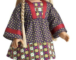 American Girl Doll Julie Calico Dress Flower Purple Red - £22.23 GBP