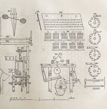 Bobbinet Machinery Woodcut 1852 Victorian Industrial Print Drawing 4 DWS1B - £31.96 GBP