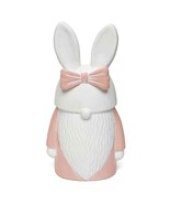 Gnome Bunny A3020 Pink with Bow Outdoor Indoor Statue Meravic Concrete 7... - $622.02 MXN