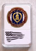 Vietnam Veterans Of America (Purple Heart) Challenge Coin With Case - £11.83 GBP