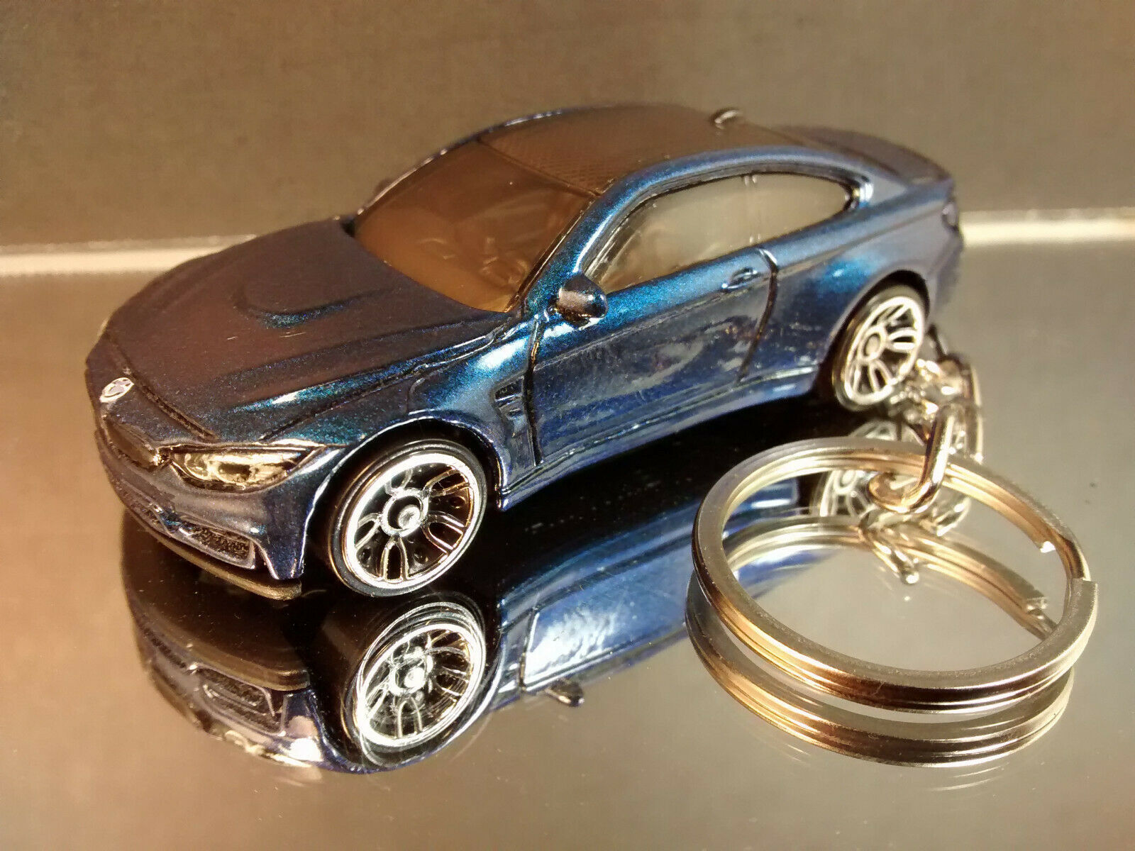 Dark Blue 2014 BMW M4 Key Chain Ring - $15.51