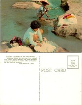 Philippine Natural Laundry Women Washing Clothes in the River Vintage Postcard - £7.48 GBP